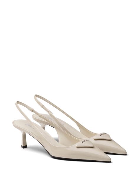 prada leather slingback|prada slingback heels white.